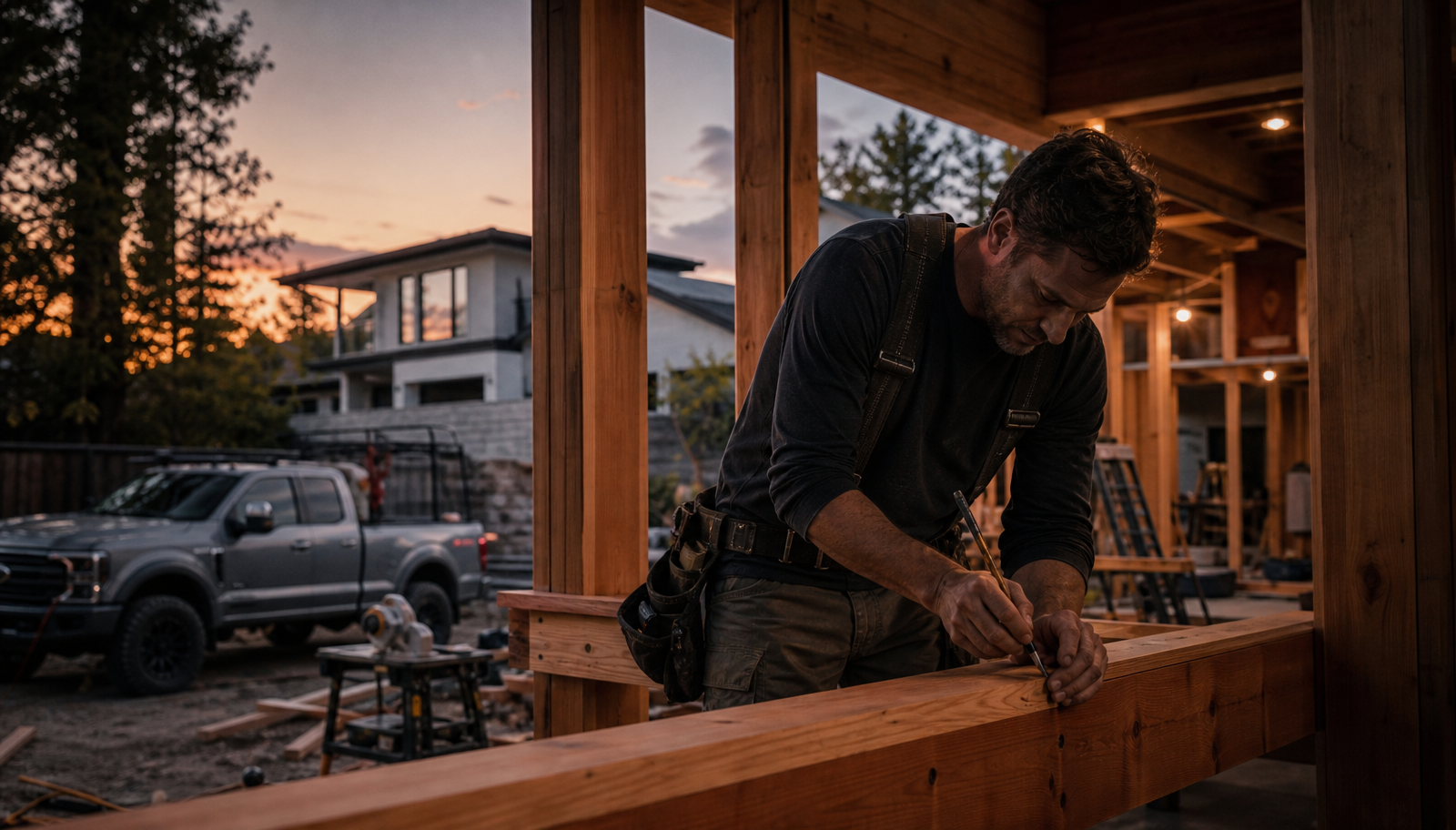 Craftsmanship and local search marketing visual for Academic Construction