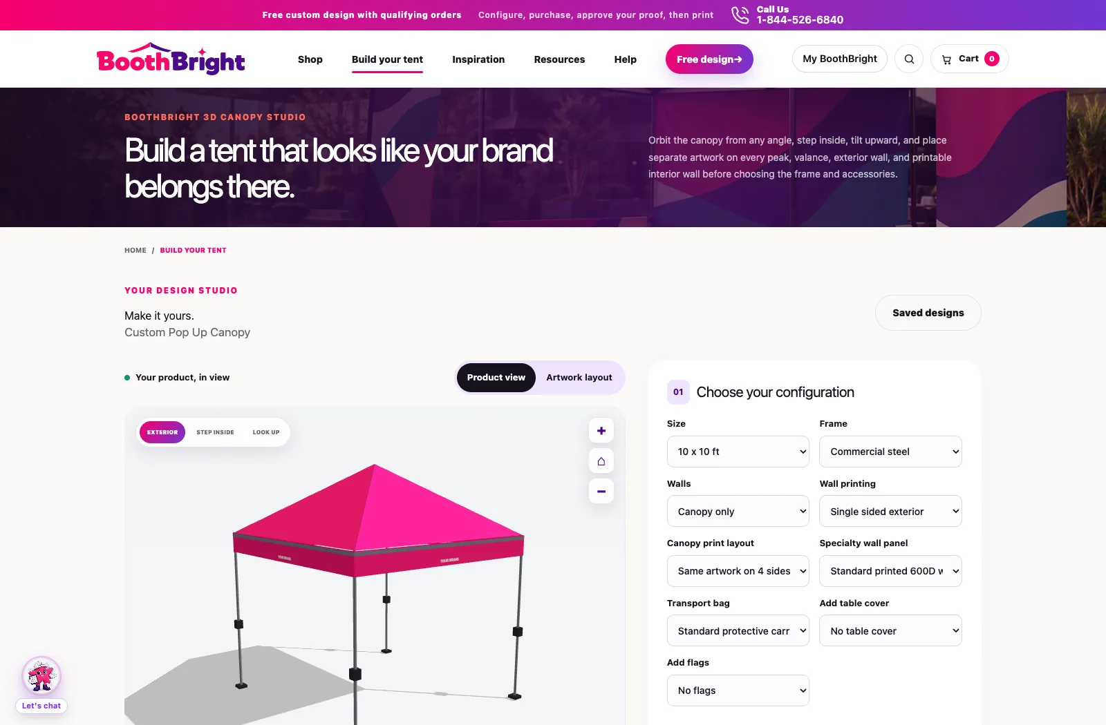 BoothBright 02 / 3D canopy studio