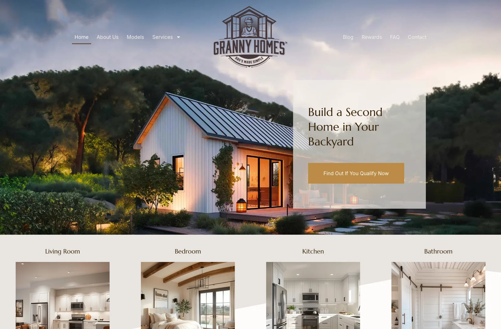 Granny Homes live website desktop preview