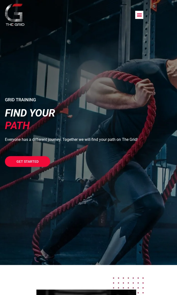 The Grid Training live website mobile preview