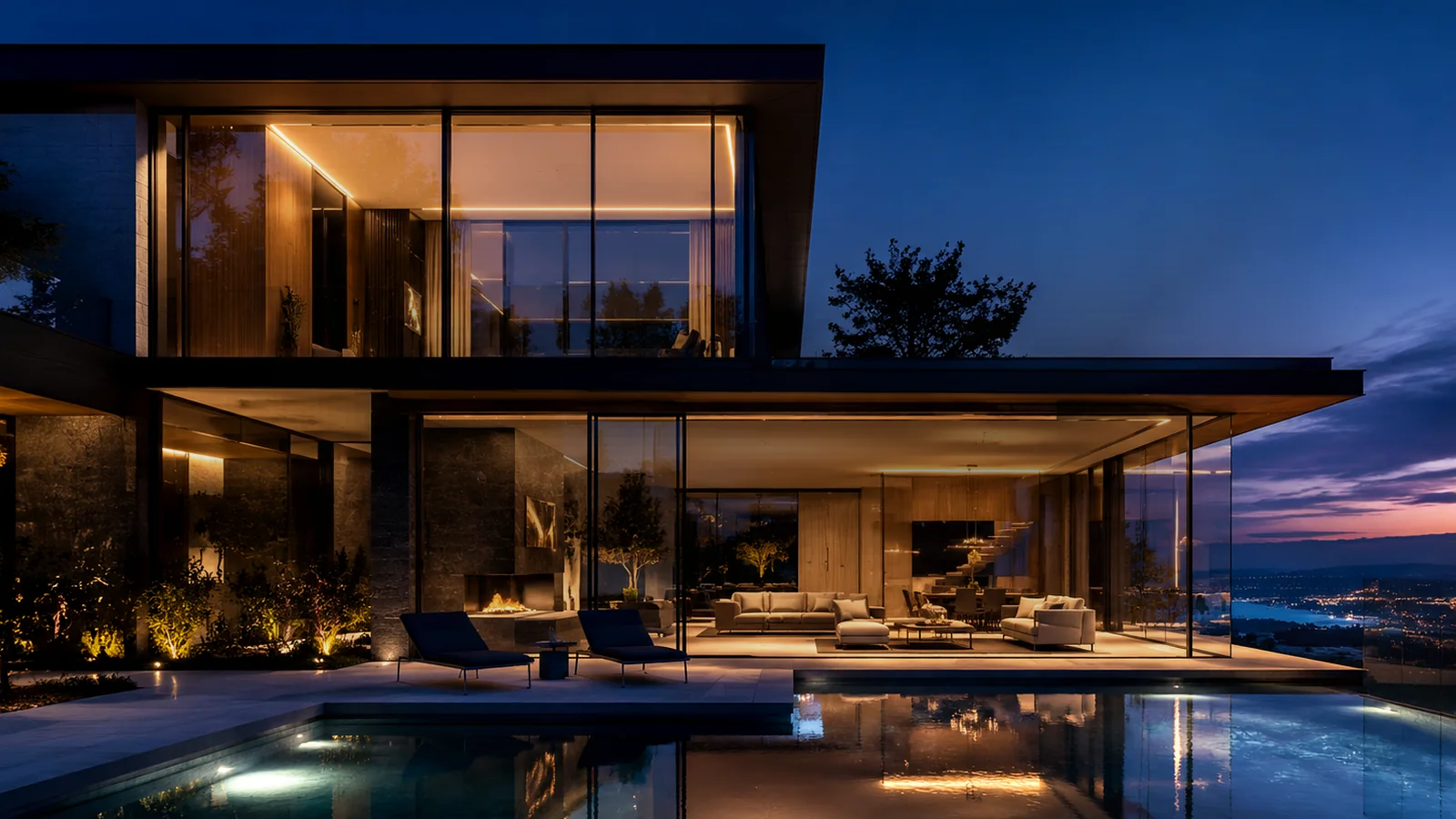 Modern glass residence representing the Innovative Windows and Glass website and local search project