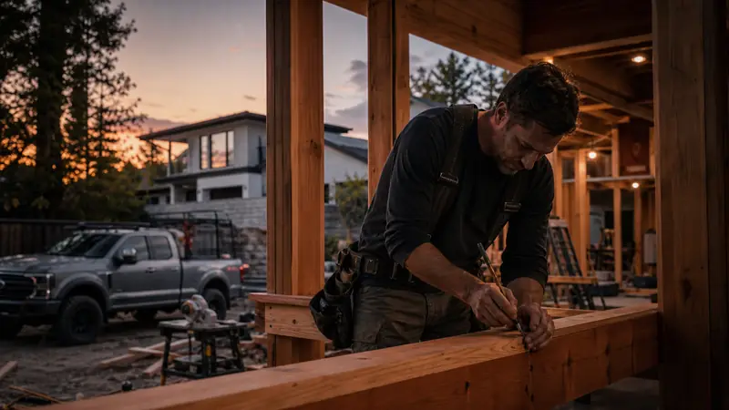 Craftsmanship and local search marketing visual for Academic Construction