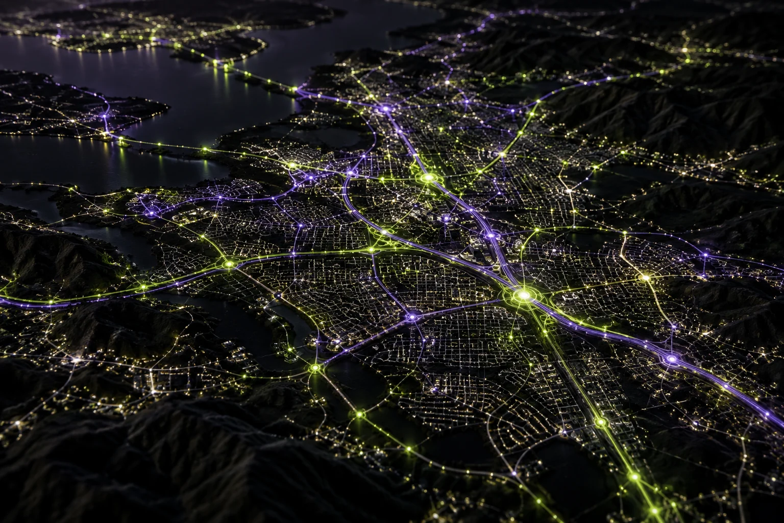 Map style illustration of local business visibility across Rocklin and Placer County, California.