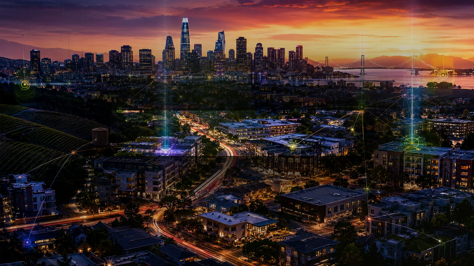 Local business market and customer experience visual for Sacramento, California