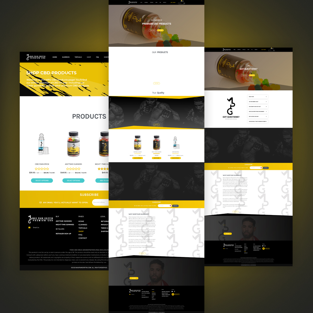 max pain website showcase Website Design