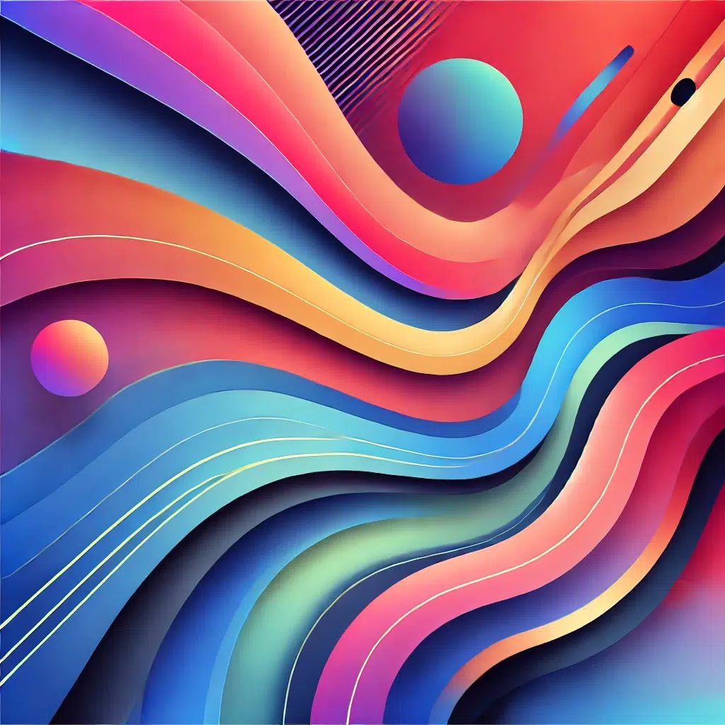 Abstract gradient design with bold color transitions