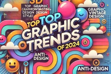 Featured image for a blog about top graphic design trends of 2024