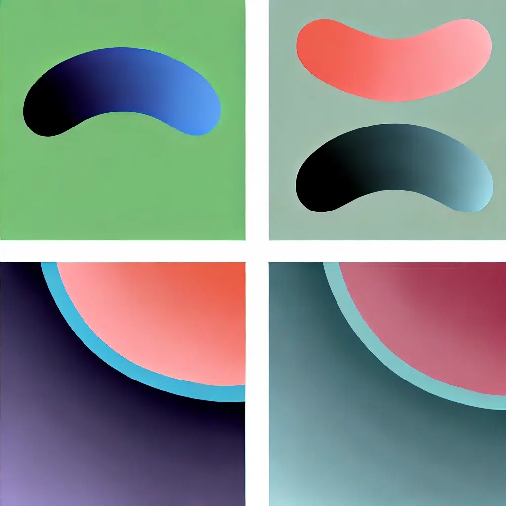 Example of graphic design using curve smoothing techniques