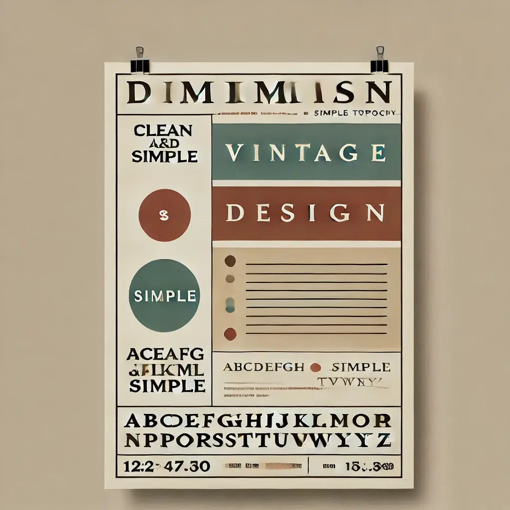 Minimalist design with vintage colors and simple typography